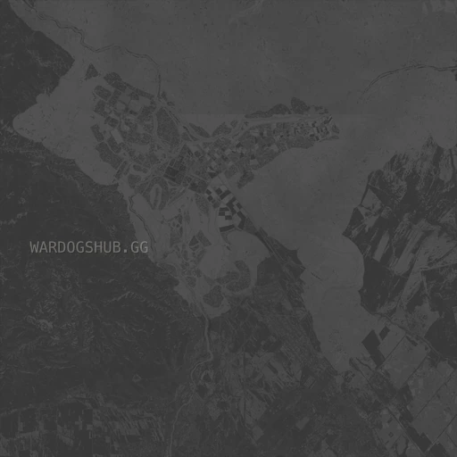 Zestafona overhead terrain map